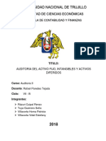 Auditoría de Activos Fijos Intangibles y Diferidos