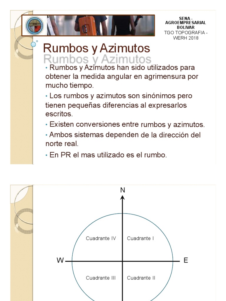 Rumbo y Azimut 1 | PDF | Azimut | Geodesia