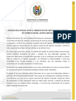 VE 2019-06-037 Comunicado Oficial