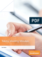Taking Meeting Minutes