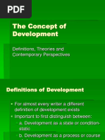 The Concept of Development: Definitions, Theories and Contemporary Perspectives