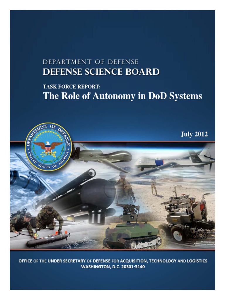 DoD Autonomy Systems Report | PDF | Autonomy | Unmanned Aerial Vehicle