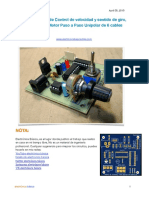 Unidad de Control de Velocidad y Sentido de Giro para Motor Paso A Paso