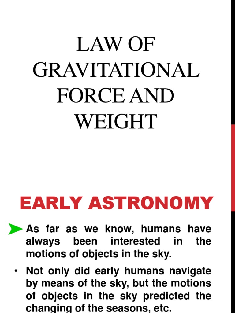 Law of Gravitational Force and Weight | PDF | Friction | Gravity