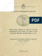 Folleto - 1972 - Método para Conocer Latitud y Longitud Astronómica PDF