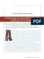 Chesbrough H and J Spohrer A Research Manifesto For Services Science 2006 1