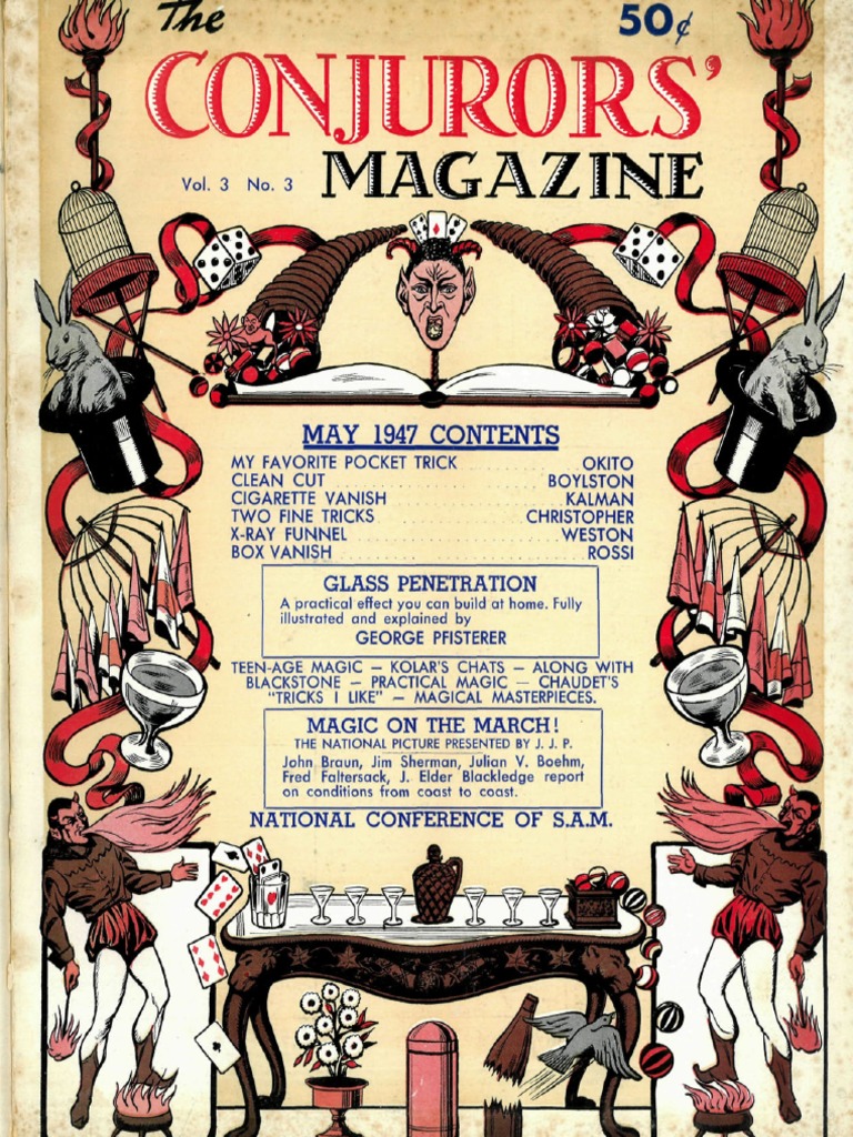 Conjurers Magazine Issue Vol 3 No 3 Pdf Magic Illusion Advertising