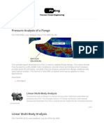 Pressure Analysis of A Flange: Linear Multi-Body Analysis