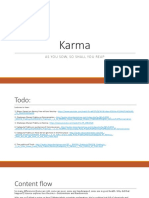 Karma - The Lecture Preparing Guide