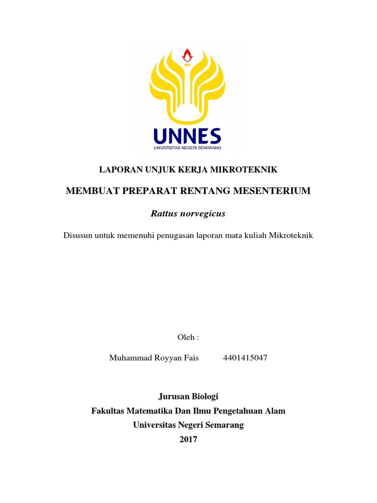 Laporan 4 Mikroteknik (Mesentrium) | PDF