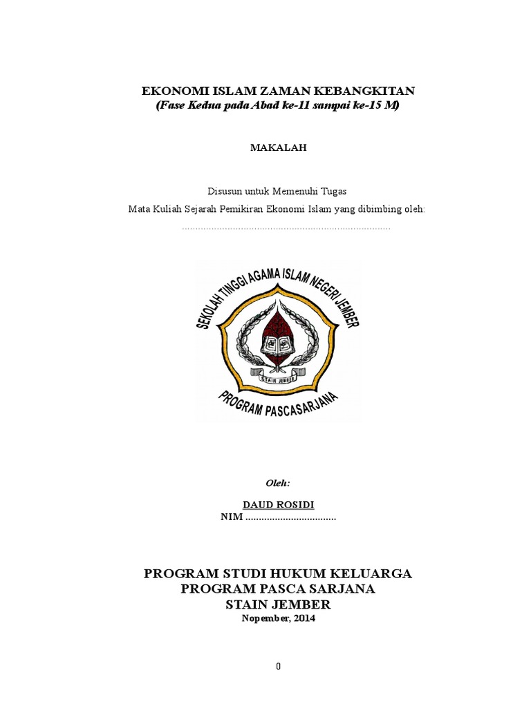 248388664 05 Makalah Ekonomi Islam Zaman Kebangkitan 1 Doc Doc