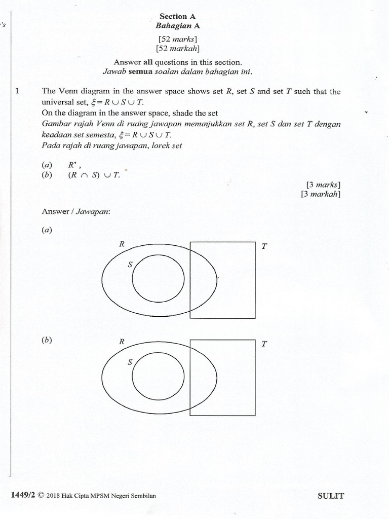 Kertas 2 Pep Percubaan Spm Negeri Sembilan 2018 Soalan Matematik Pdf