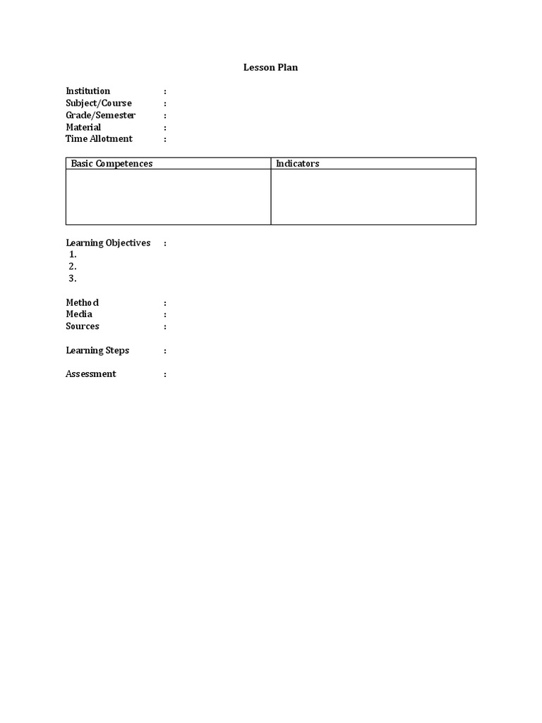 Comprehensive Lesson Plan Template | PDF | Art