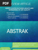 Review Article: Herpes Zoster in Older Adults and Worsening of Life Quality