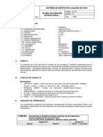 Silabo Analisis Estructural i