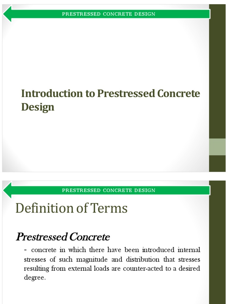Introduction to Prestressed Concrete Design | PDF | Prestressed ...