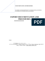 Book On EXPORT DOCUMENTATION AND PROCEDURES