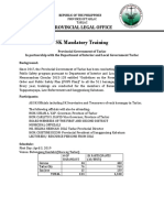 SK Mandatory Training Briefer