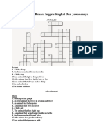 Animals Crossword Puzzle with Answers