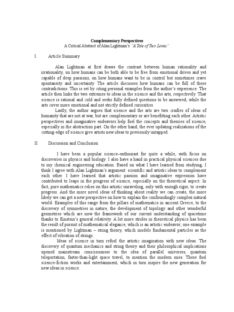 Science and Art: A Complementary Bond | PDF | String Theory | Science