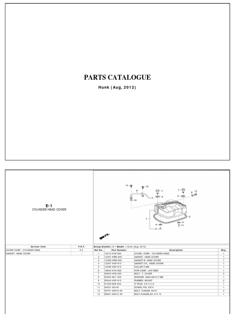 Hero Hunk Aaka 2012 PDF Clutch Valve