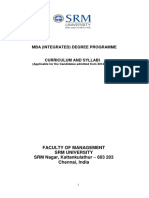 Mba (Integrated) Curriculum and Syllabi 2014-2015
