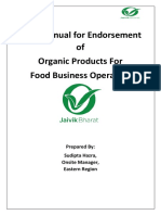 User Manual For Endorsement of Organic Products