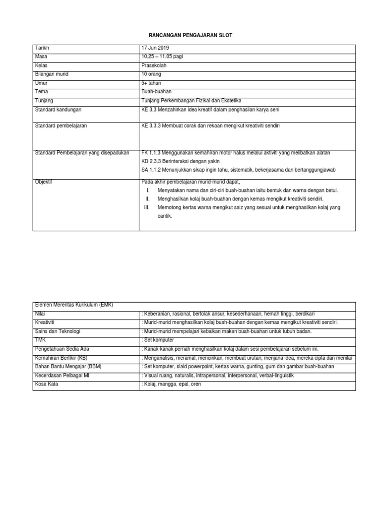 Rph Buah Kolaj Pdf