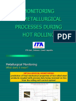 MONITORING OF METALLURGICAL PROCESSES DURING HOT ROLLING