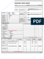 Pds Personal Data Sheet