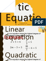 1.1 Quadratic Equations