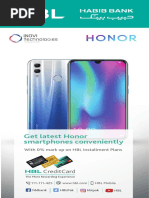 Get Latest Honor Smartphones Conveniently: With 0% Mark Up On HBL Installment Plans