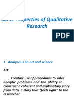 Some Properties of Qualitative Research