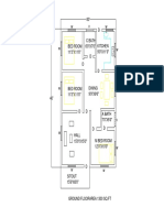 Efficient 3BHK Floor Plan Layout Under 40 Feet