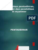 Perubahan Pendidikan Ekonomi Dan Pentadbiran Di Myanmar