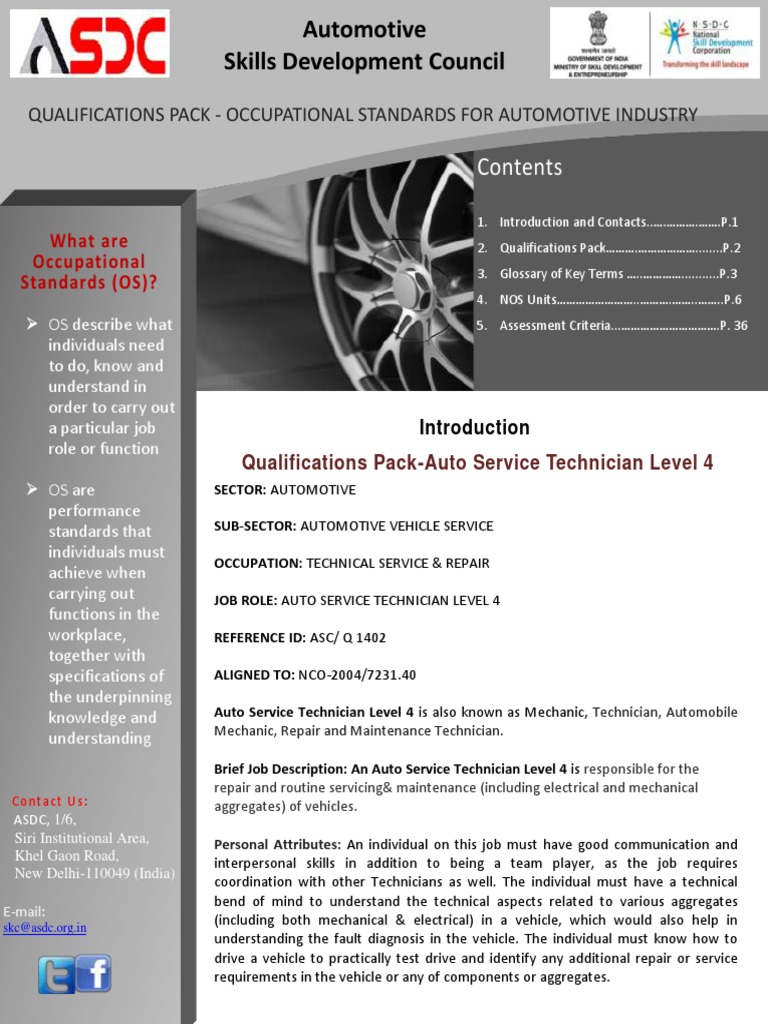 Auto Service Technician Level 4 Standards | PDF | Hybrid Vehicle ...