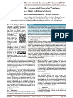 Professional Development of Mongolian Teachers A Case Study in Primary Schools