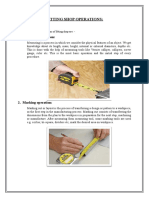 Fitting Shop Operations:: 1. Measuring Operation