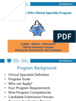 How To Apply To CPA's Clinical Specialty Program