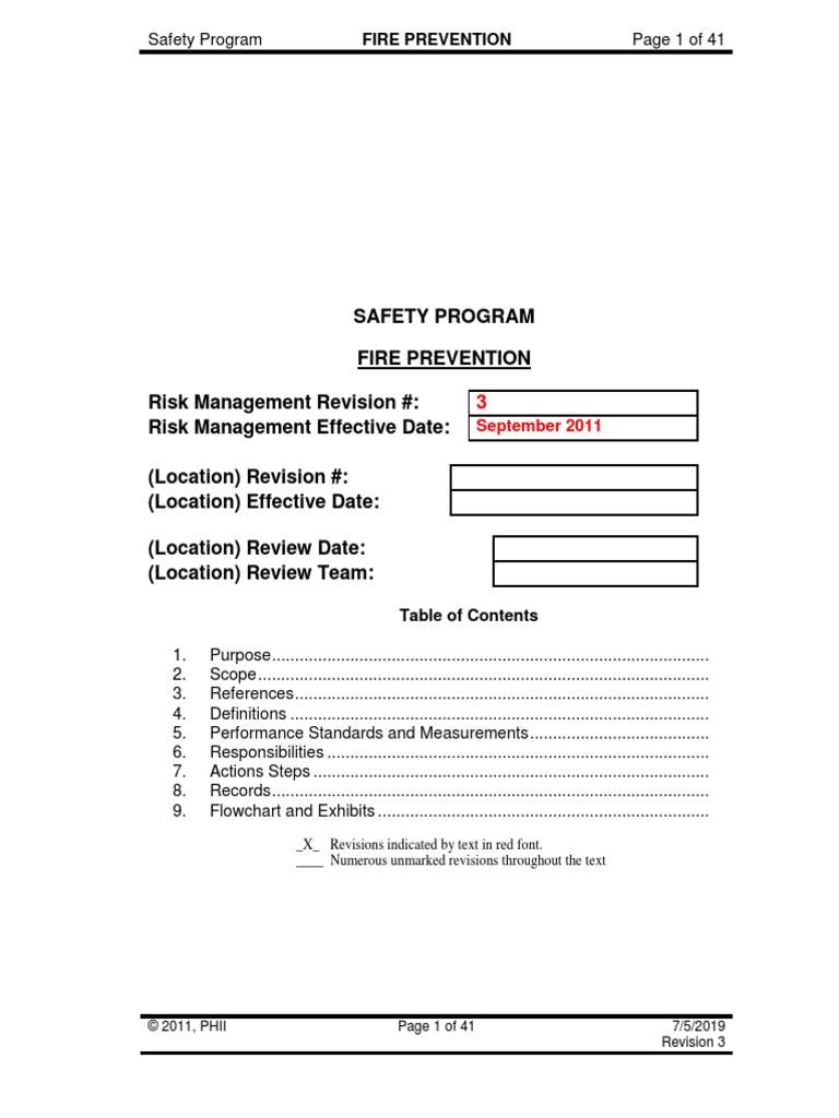 Fire Prevention Procedure | PDF | Fire Sprinkler System | Firefighting