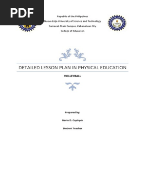Detailed Lesson Plan in Volleyball