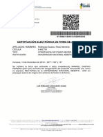 Certificación electrónica de firma de autoridad UNA