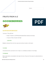 Gooseberries Nutrition Information & Storage Information