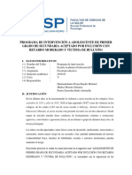 Programa intervención adolescente víctima bullying y retardo moderado