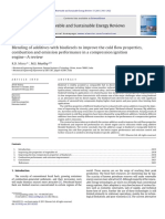 Blending of Additives With Biodiesels to Improve the Cold Flow Properties, Combustion and Emission Performance in a Compression Ignition Engine—a Review