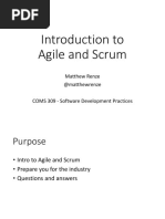 Introduction To Agile and Scrum