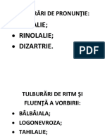 Tulburări de Pronunţie