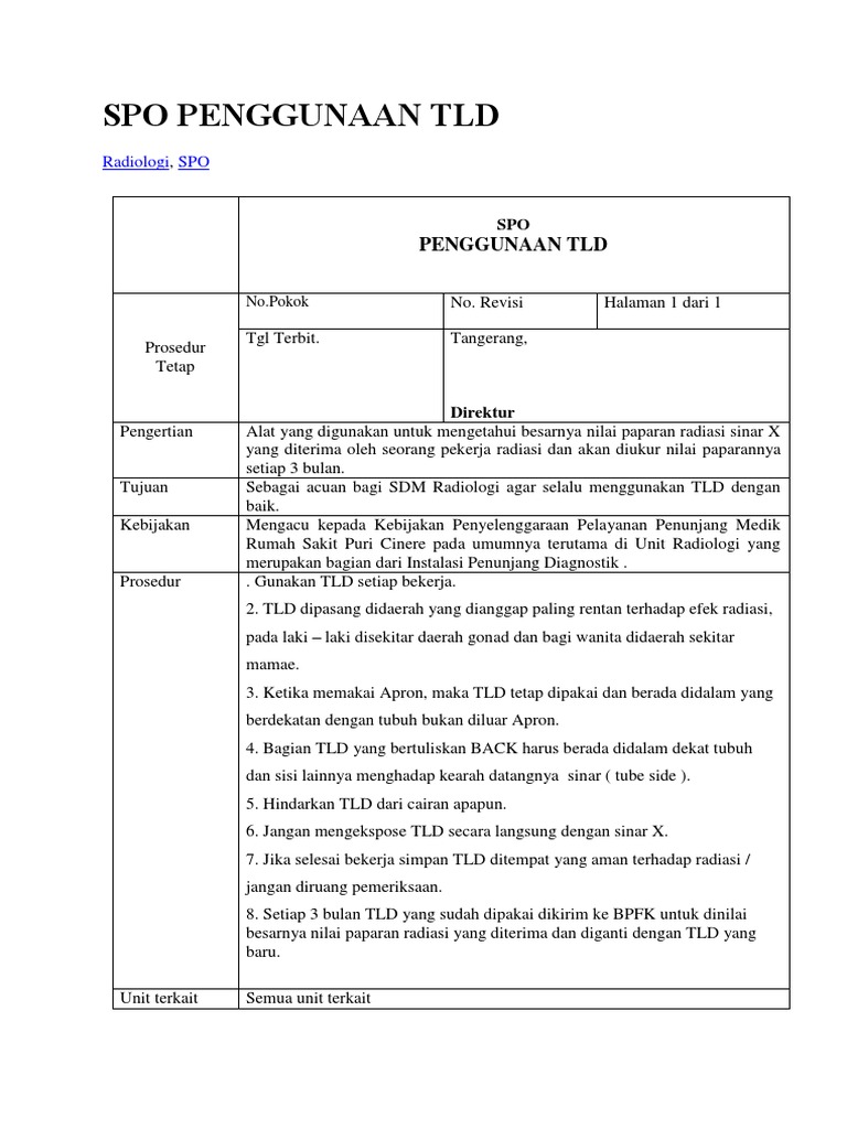 Sop TLD | PDF