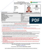 Test Details: Admit Card-Provisional