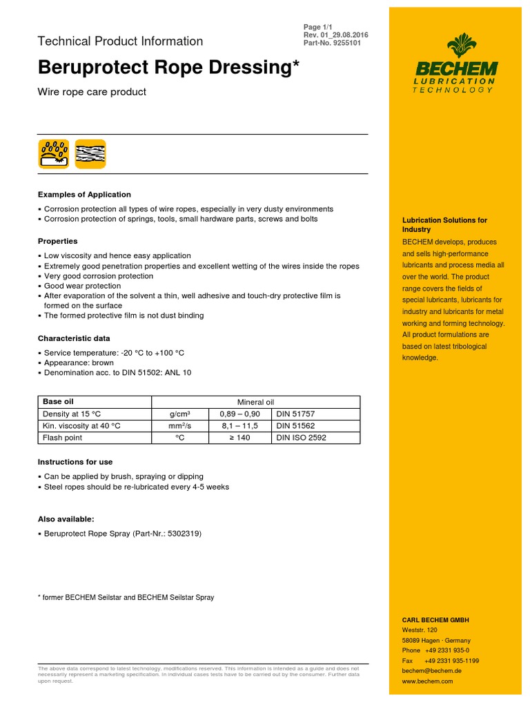 Wire Rope Dressing Solutions | PDF | Lubricant | Wear